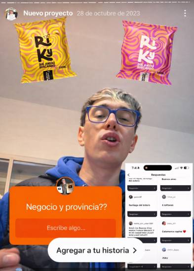 Mosaico de publicaciones de RIKY Alfajores en redes sociales.